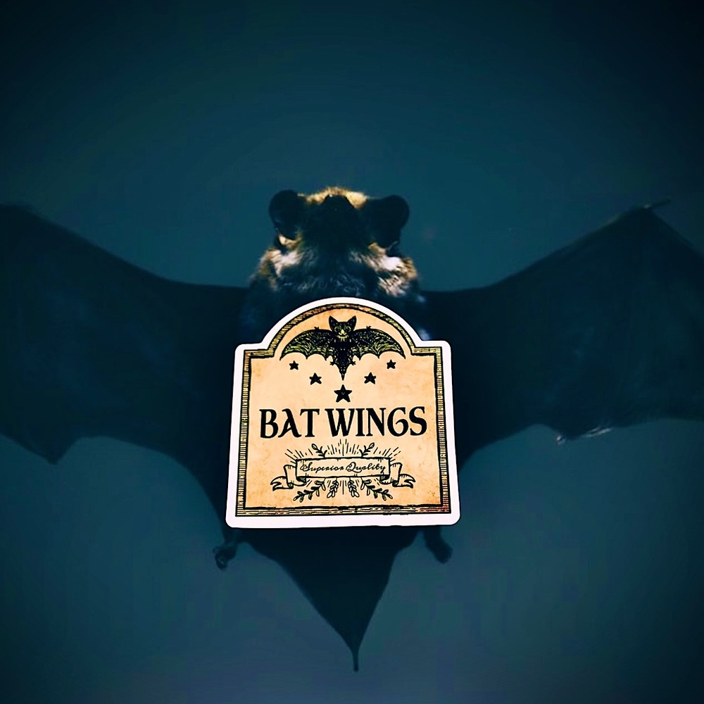 Bat Wings Witchy Sorceress Supreme Potion B0ttle Label Sticker NEW Occult Magic
